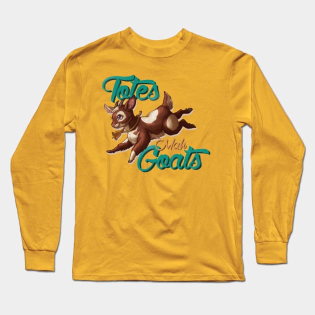 Totes Mah Goats (Light Version) Long Sleeve T-Shirt by Scapegoated
